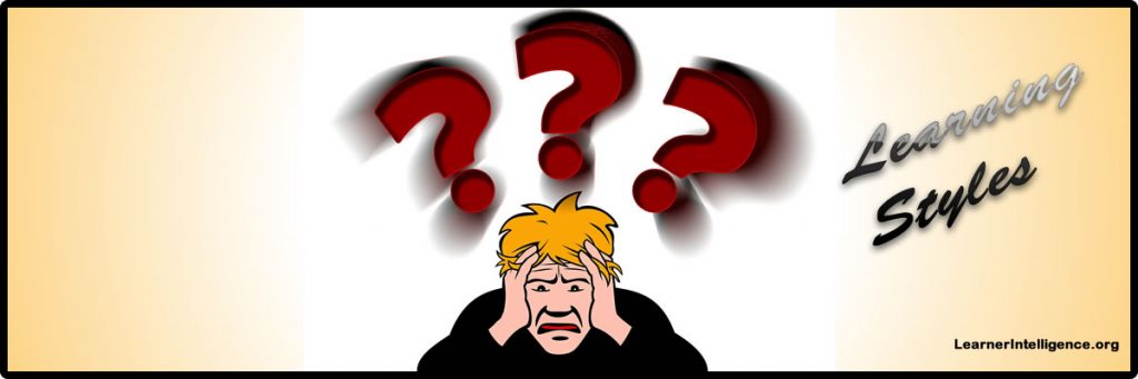 Learning Styles - cartoon image of confused man